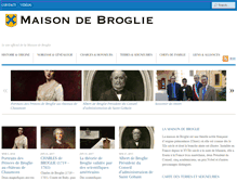 Tablet Screenshot of maisondebroglie.com